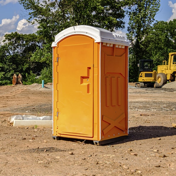 can i customize the exterior of the portable toilets with my event logo or branding in Sunset Village